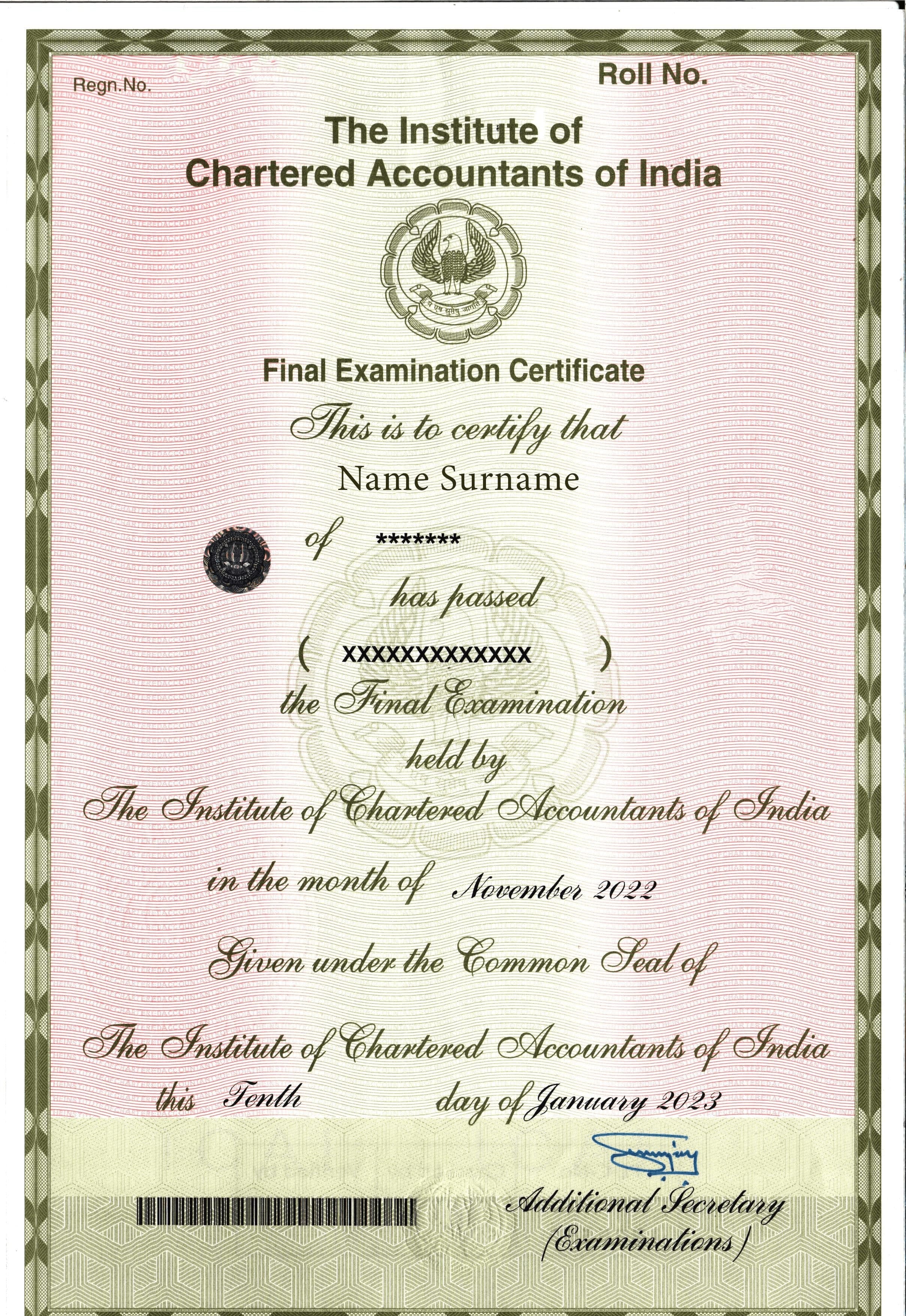 Certificate